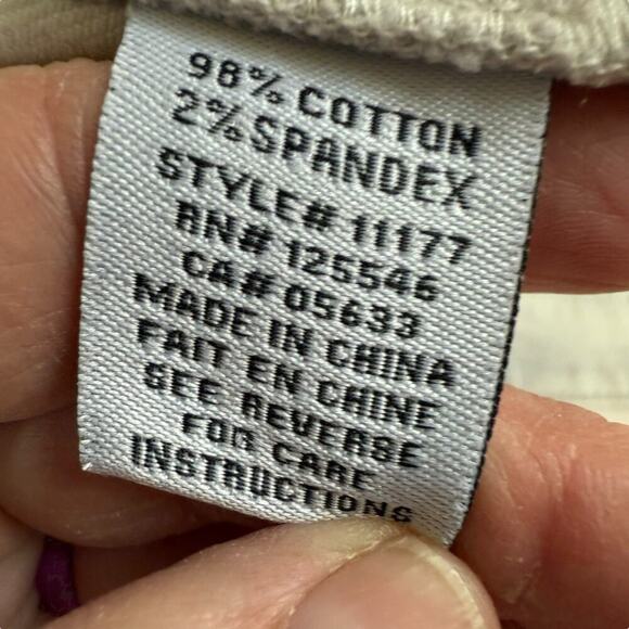 Habitat Stretch Denim Capri Jean 11177 Gull Sz 10 Raw Hem Midrise Coastal Preppy - Picture 6 of 10